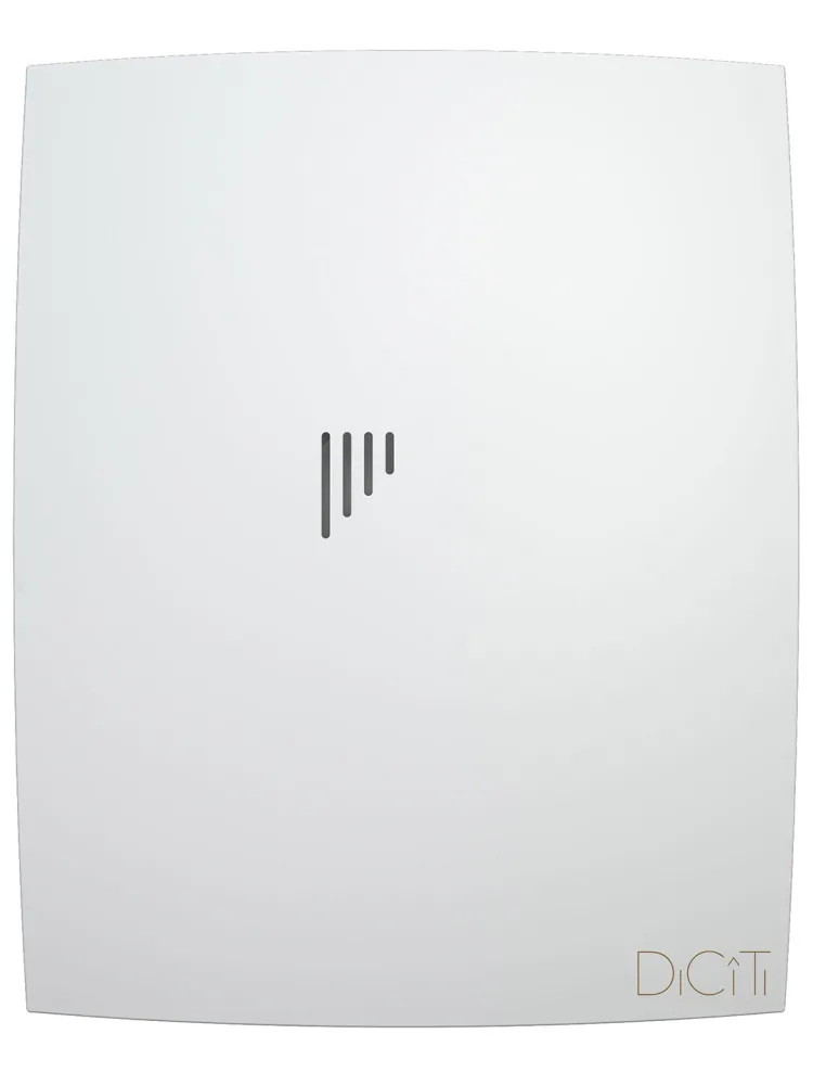 Вентилятор накладной BREEZE D125 обратный клапан Matt white DICITI