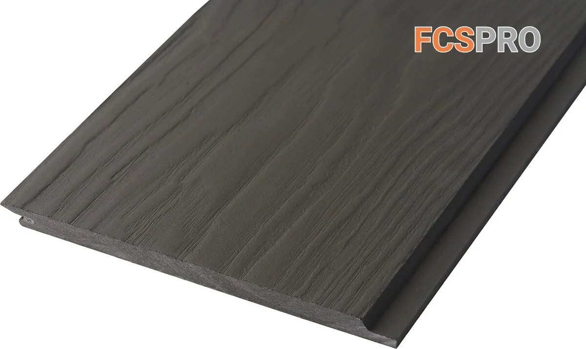 Фиброцементный сайдинг 190х10мм FCSPRO Вуд Клик F60 сумеречный лес (3м)