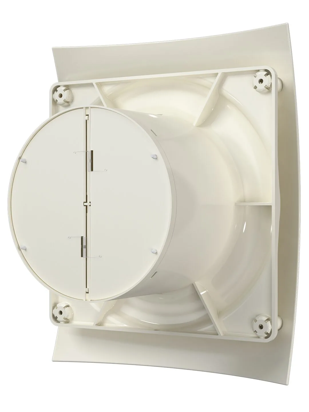 Вентилятор накладной BREEZE D125 обратный клапан Ivory DICITI