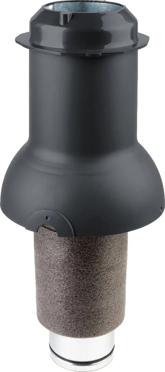 Выход вентиляции коньковый Krovent Пайп Кон (Pipe-Cone) 125 изолированный серый