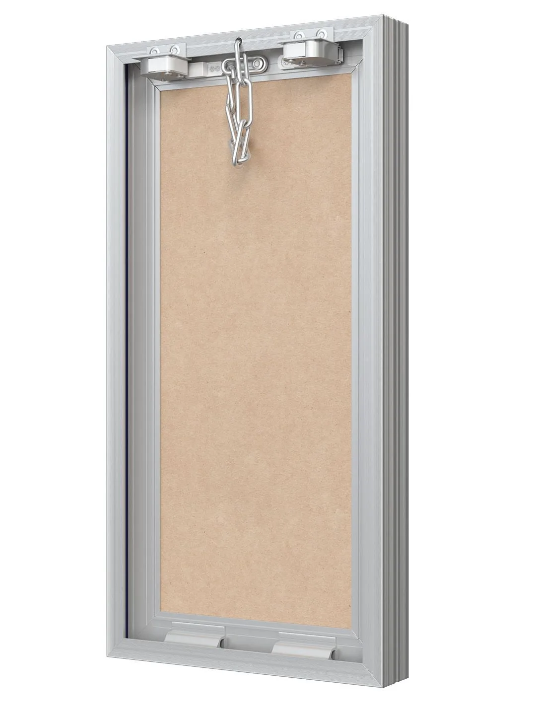 Люк ревизионный D Ceramo Base 200х400 скрытый монтаж съемный алюминий EVECS