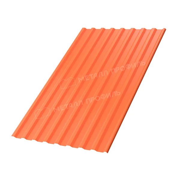 Профлист МЕТАЛЛ ПРОФИЛЬ МП-20x1100-R NormanMP Металл Профиль (ПЭ-01-2004-0,5), RAL2004 Чистый оранжевый