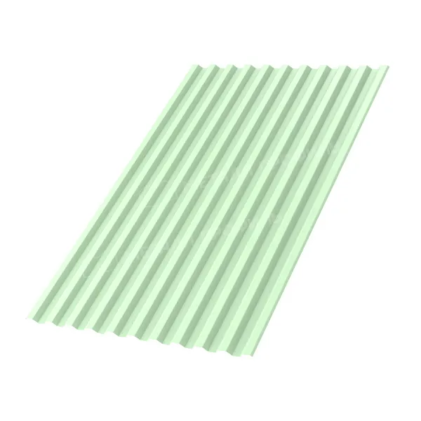 Профлист МЕТАЛЛ ПРОФИЛЬ С-21x1000-A Металл Профиль (ПЭ-01-6019-0,45), RAL6019 Зеленая пастель