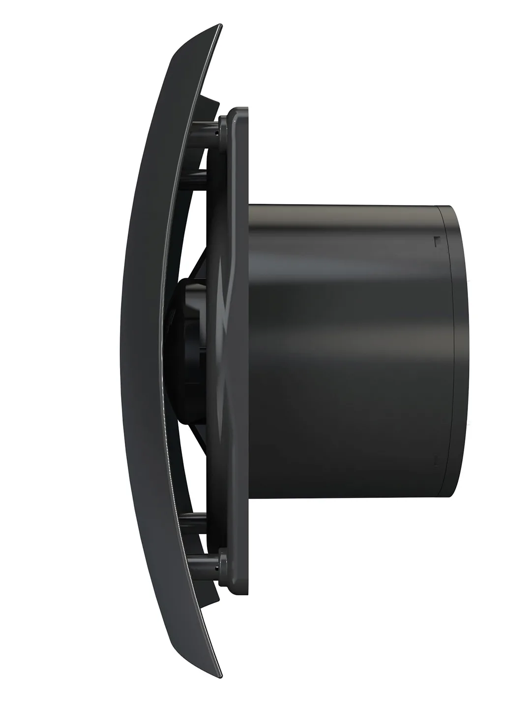 Вентилятор накладной BREEZE D125 обратный клапан Matt black DICITI
