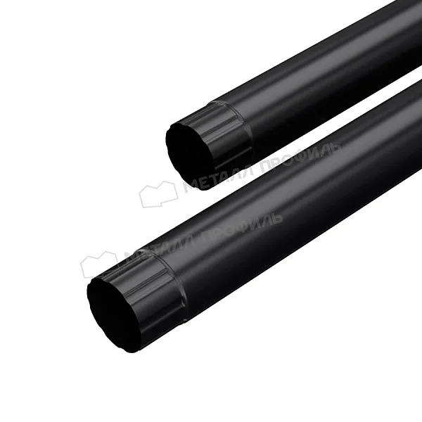 Труба соединительная МЕТАЛЛ ПРОФИЛЬ PURMAN BLACK EDITION D100х1000 Ral 9005