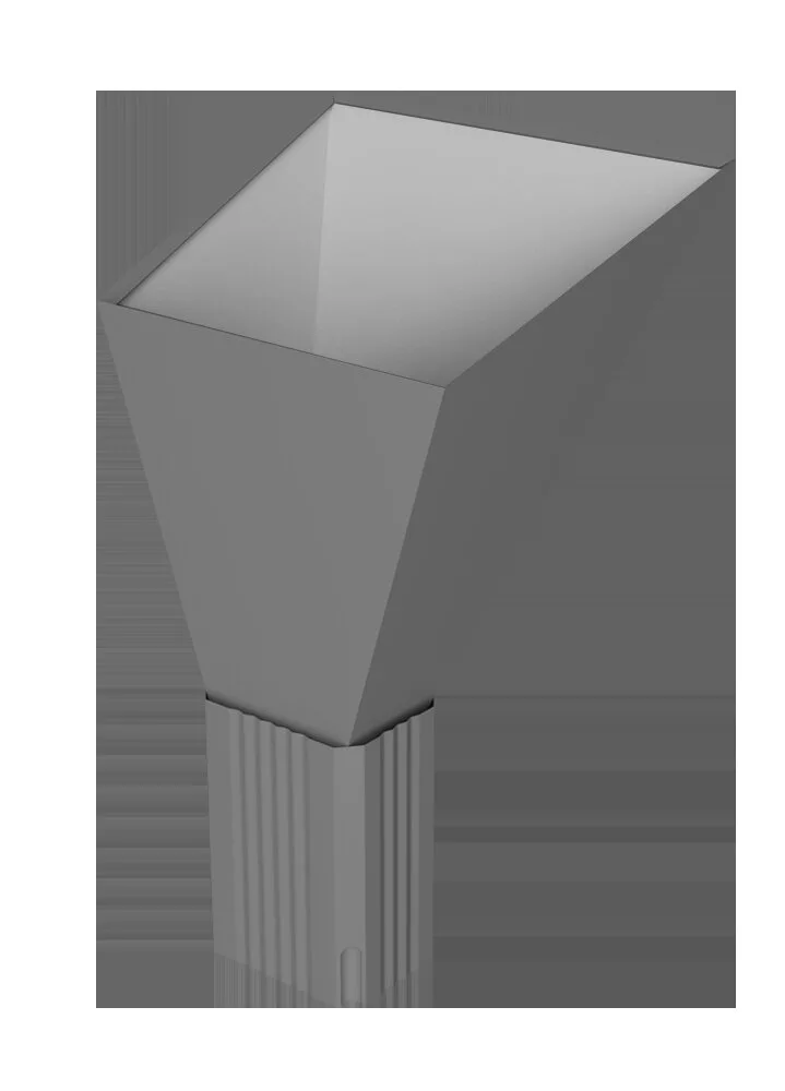 Воронка водосборная прямоугольная Vortex в2 RAL 7004 сигнальный серый