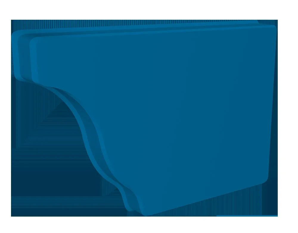 Заглушка желоба правая Vortex в2 130мм RAL 5005 сигнальный синий