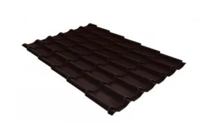 Металлочерепица классик 0,5 Satin Мatt RAL 8017 шоколад