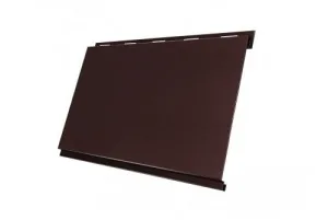 Сайдинг "Вертикаль" 0,2 м classic Satin с пленкой RAL 8017 коричневый